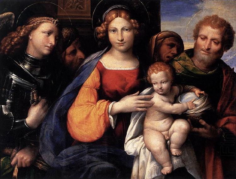 Virgin and Child with Saints Michael and Joseph, Girolamo di Benvenuto